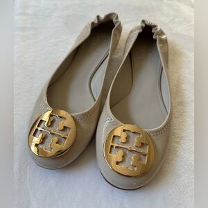 Tory Burch Reva Mestico Flats Iced Coffee Size 6M